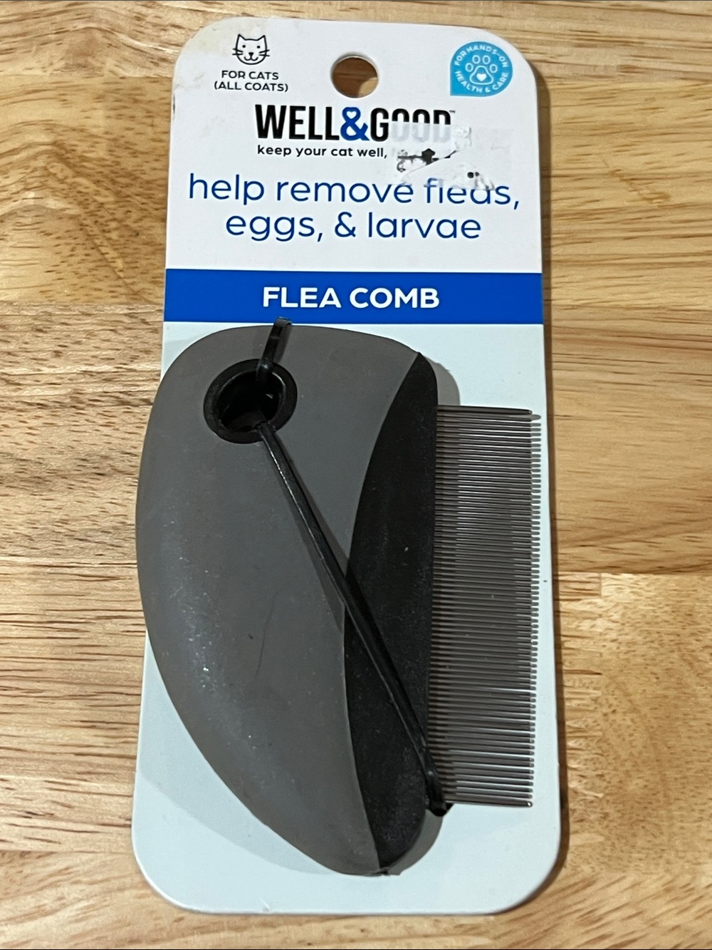 New w tags Pet Gray Flea Comb for Cats - Helps Remove Fleas, Eggs & Larvae
